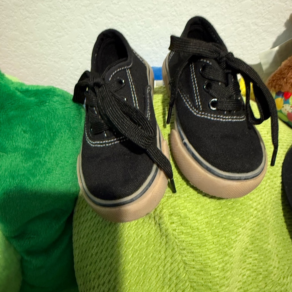 Kids Black Canvas Shoes